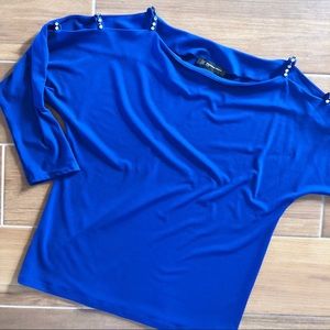 NWOT royal blue INC blouse